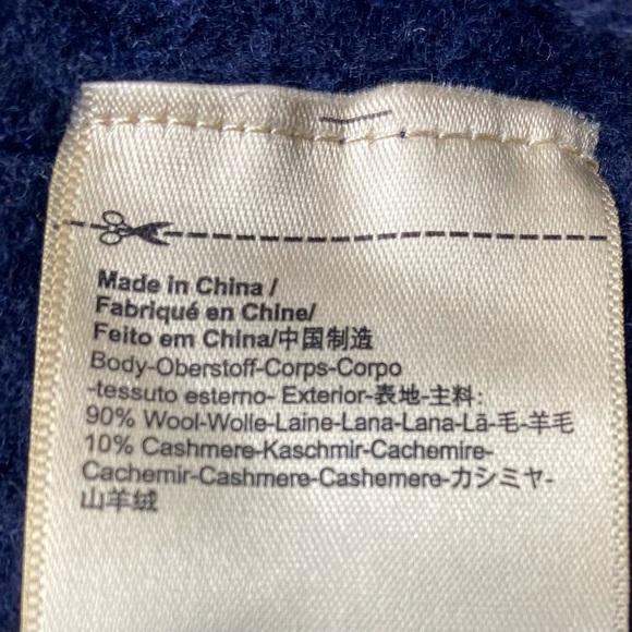 Scotch & Soda Women’s Navy Wool/Cashmere Mock Neck Sweater S LUXURIOUS - Picture 11 of 13